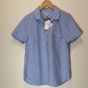 Men's Blue Short Sleeve Shirt, Size L